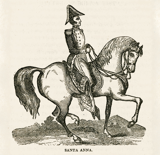 Print of an officer in a bicorn hat riding a horse